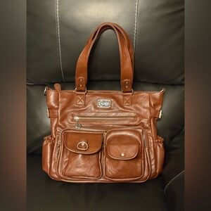 Luxurious Brown Leather Tote by KL928